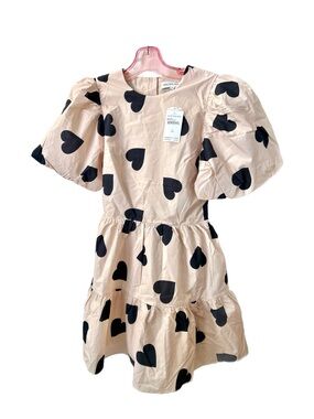 English Factory Heart Shape Cut Out Mini Dress